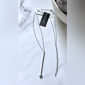 NEW Sarah Mulder silver plated Chain and pennant with labradorite stone